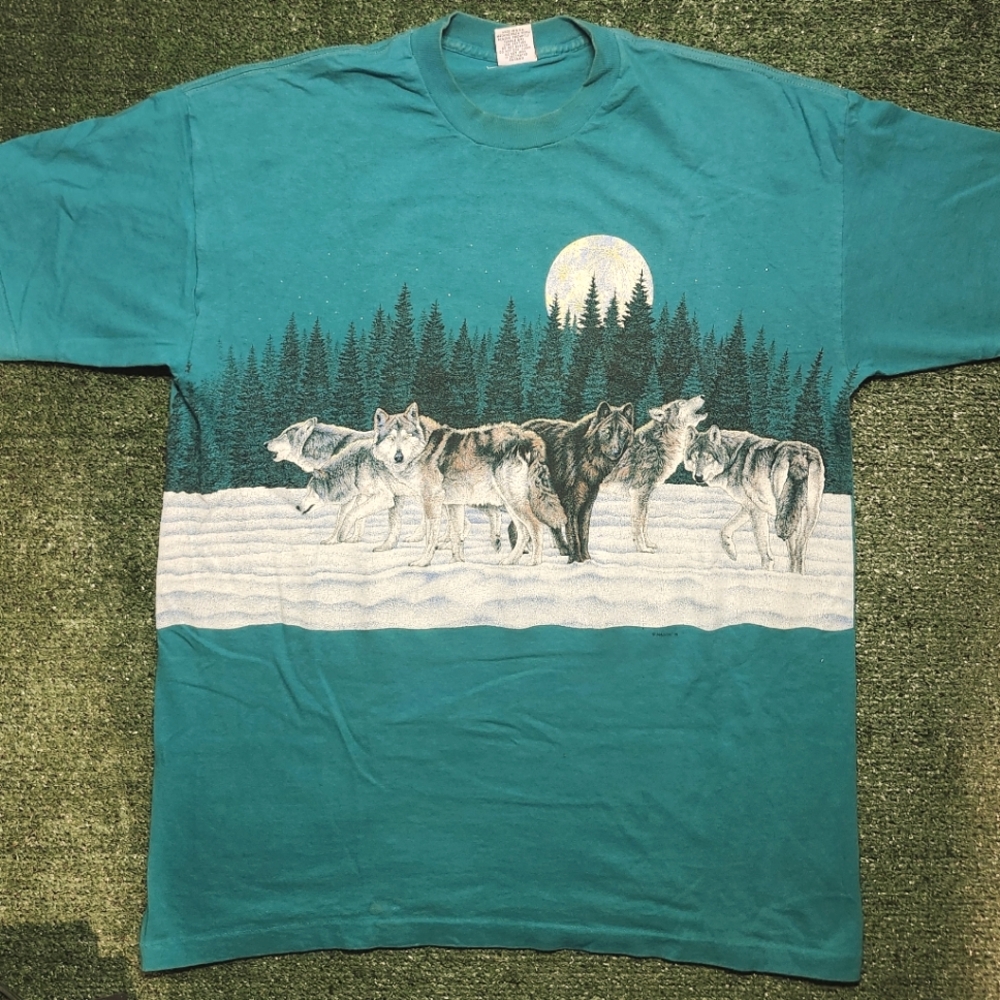 Vintage AOP nature wrap around tee